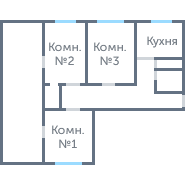 Окна в 3-ком. брежневке #1
