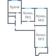 Окна в 3-ком. П-44 #1